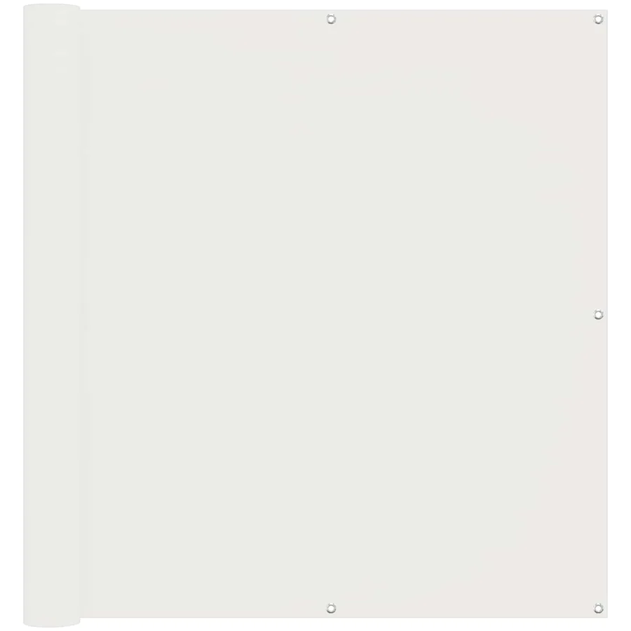 Écran de balcon Blanc 120 x 200 cm Oxford alu enduit de PU - 2