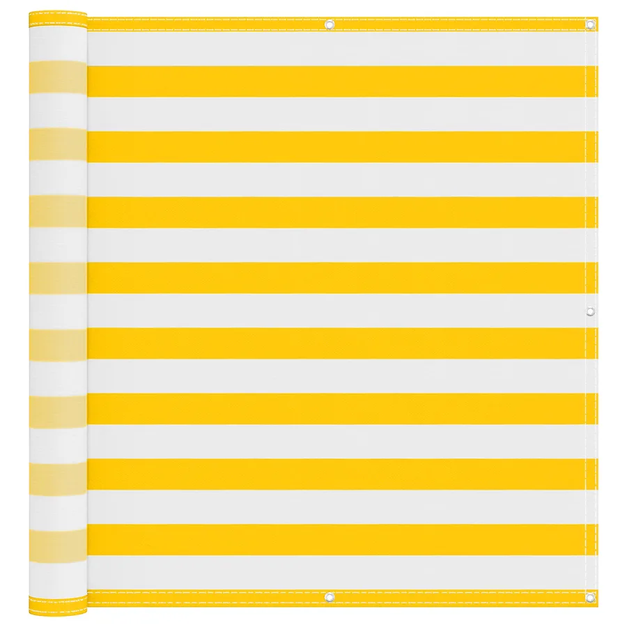 Écran de balcon Jaune et blanc 120 x 200 cm - 2