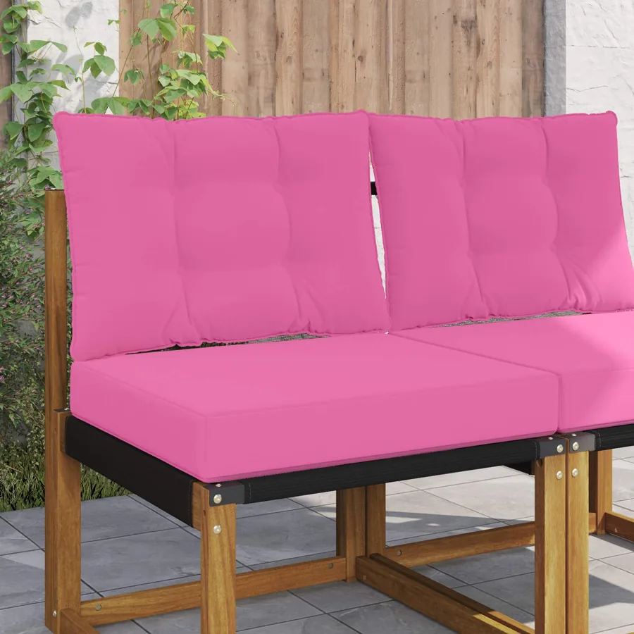 Coussin de canapé d'extérieur Polyester Rose 60 x 50,5 x 8 cm