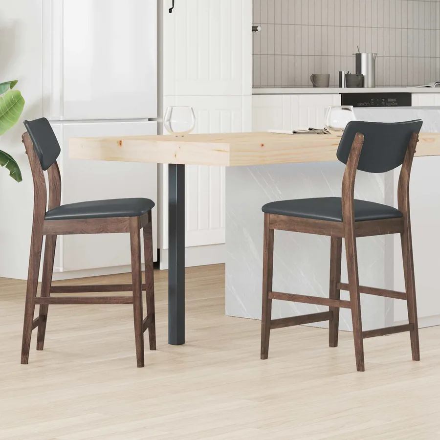 Chaises de salle à manger 2 pcs Marron Clair 48 x 49 x 95 cm