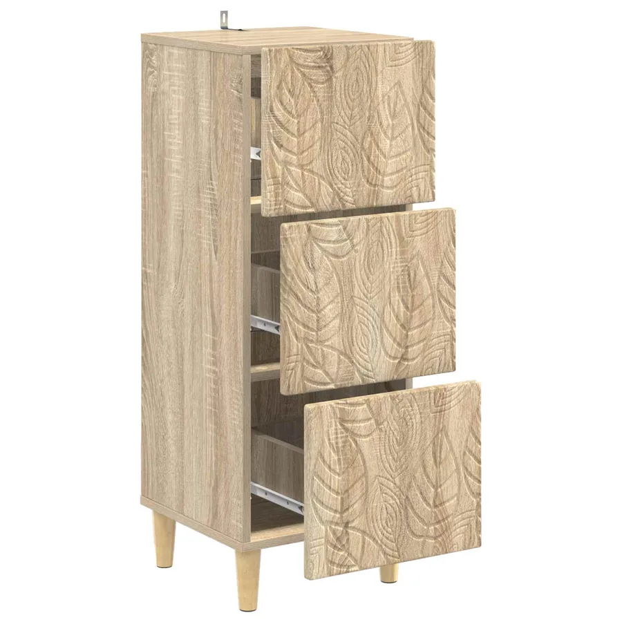 Armoire à tiroirs Chêne Sonoma 33 x 34,5 x 90 cm - 4