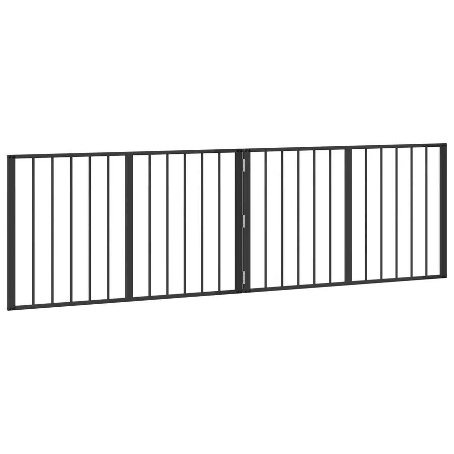 Porte pour chien 2 pcs Noir 100 x 60 cm Acier galvanisé - 4
