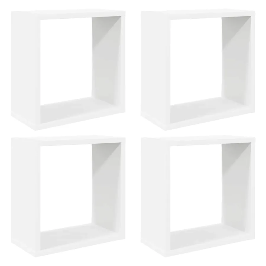 Étagères cube murales 4 pcs blanc 30x15x30 cm - 2