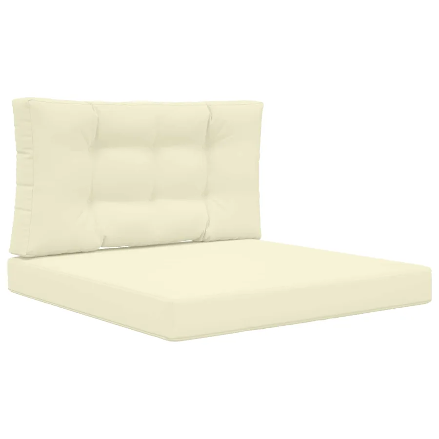 Coussin de canapé d'extérieur 2 pcs Crème Polyester - 2