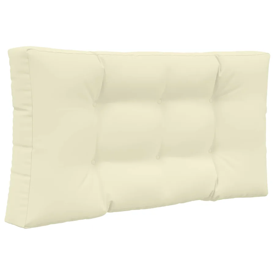 Coussin de canapé d'extérieur 2 pcs Crème Polyester - 5