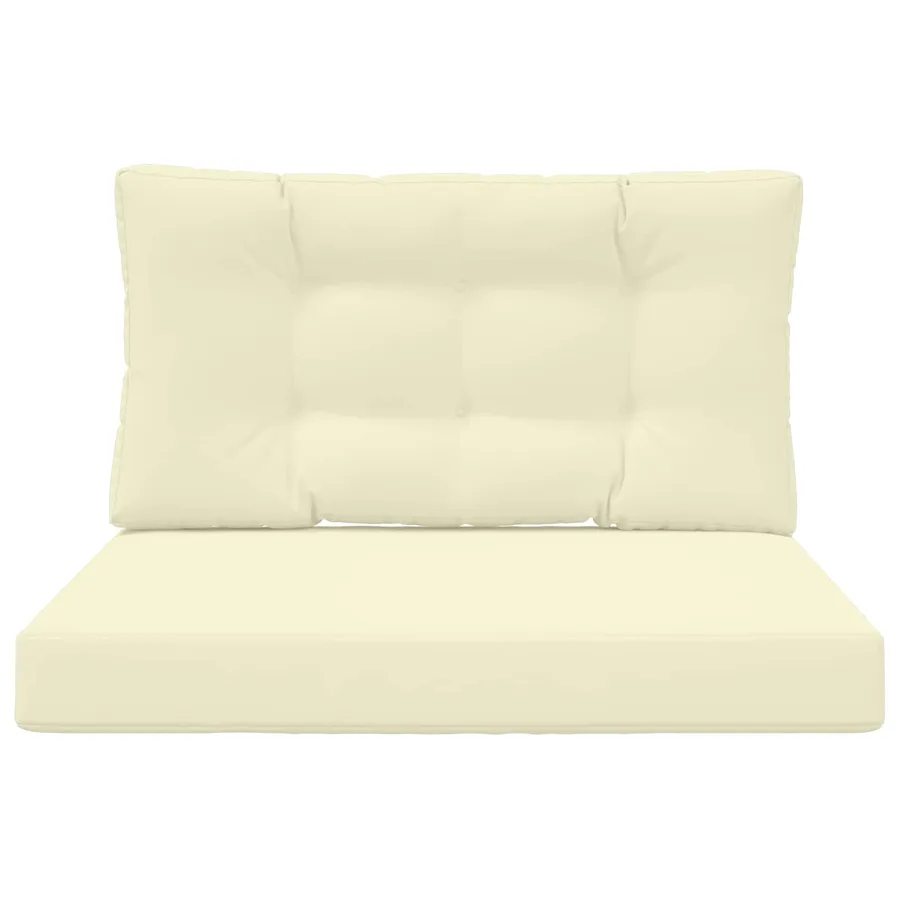 Coussin de canapé d'extérieur 2 pcs Crème Polyester - 6