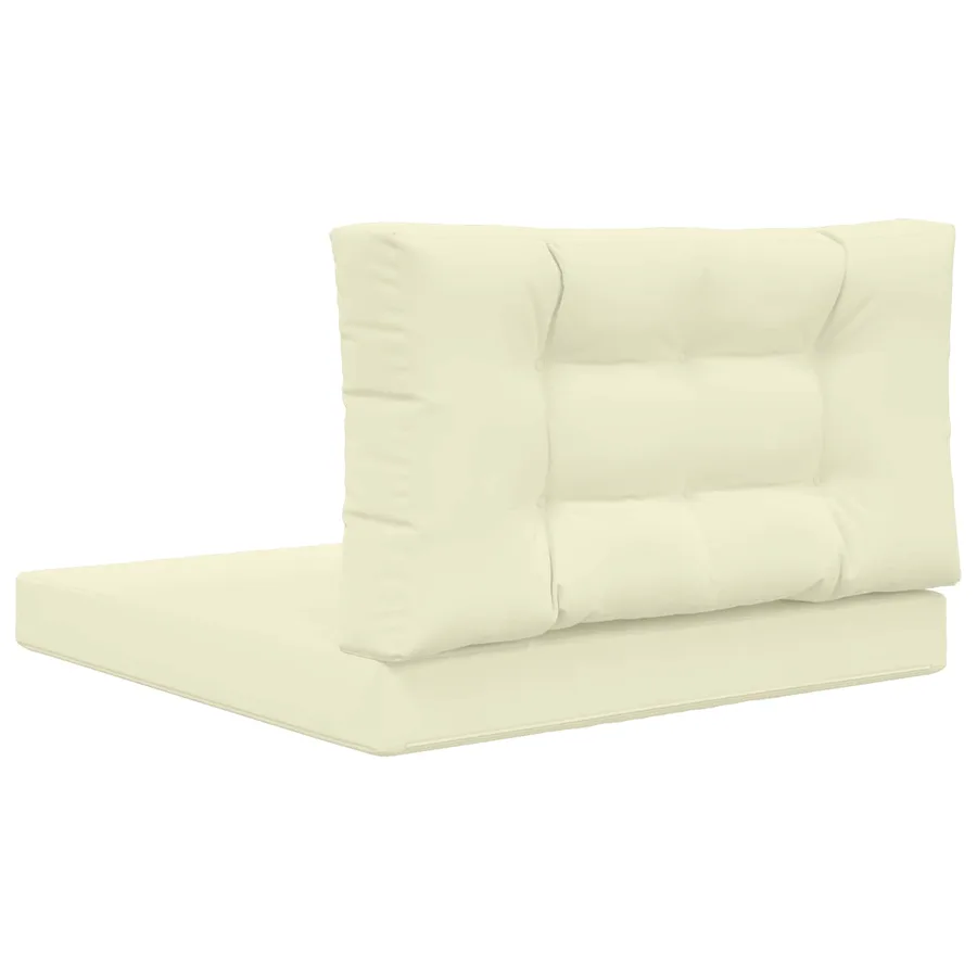 Coussin de canapé d'extérieur 2 pcs Crème Polyester - 7