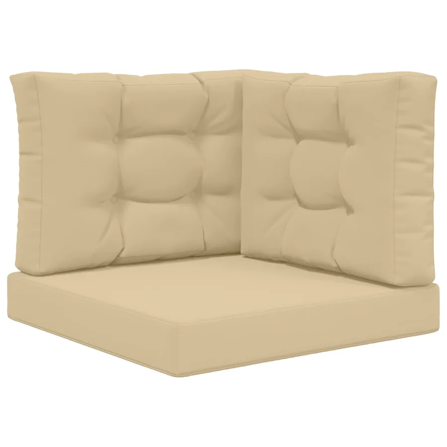 Coussin de canapé d'extérieur 3 pcs Beige Polyester - 2