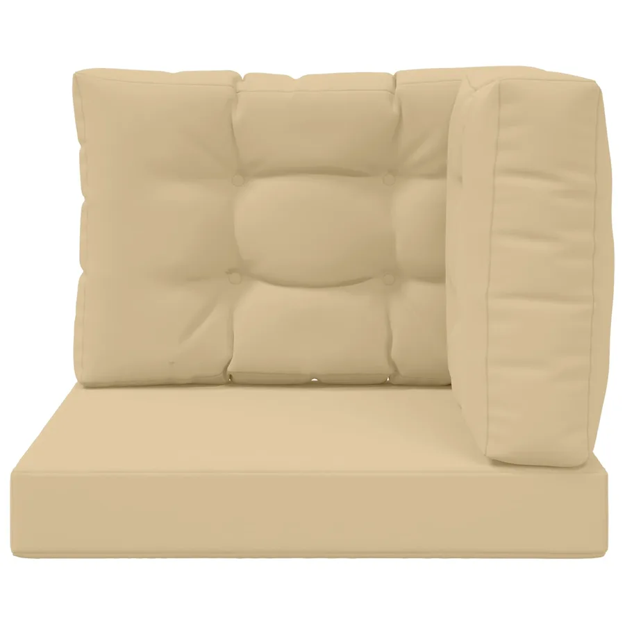 Coussin de canapé d'extérieur 3 pcs Beige Polyester - 6