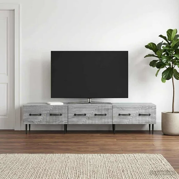 Meuble TV Sonoma gris 147 x 34,5 x 30 cm Bois d'ingénierie