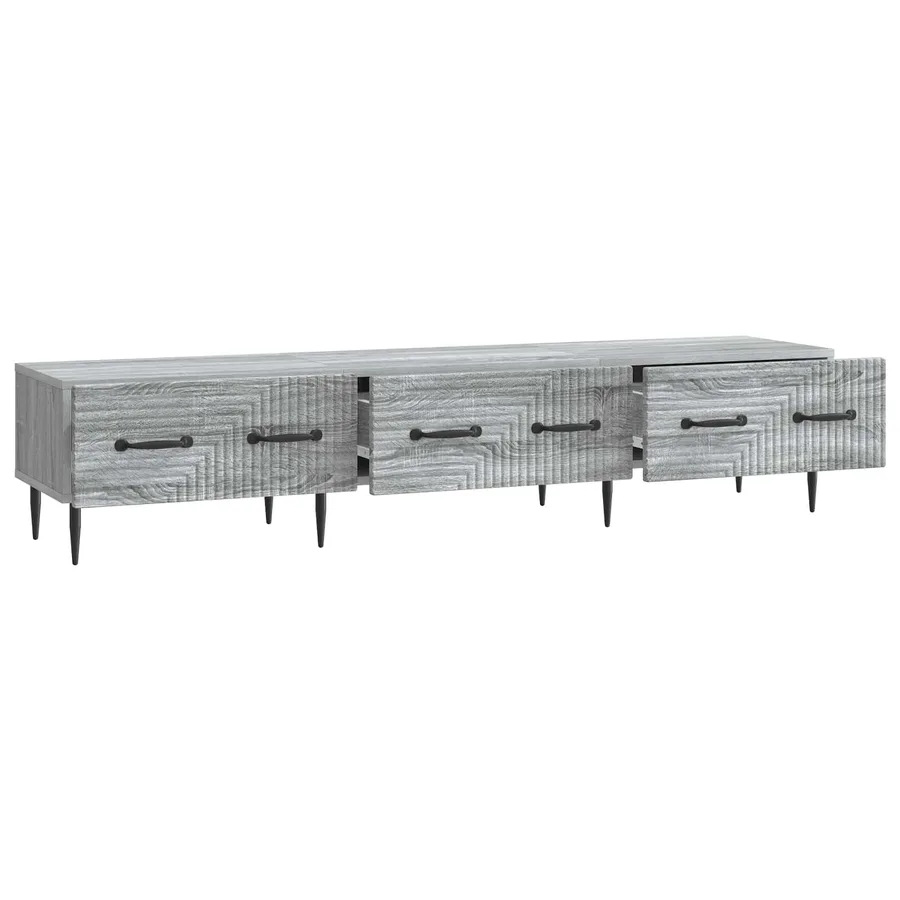 Meuble TV Sonoma gris 147 x 34,5 x 30 cm Bois d'ingénierie - 5