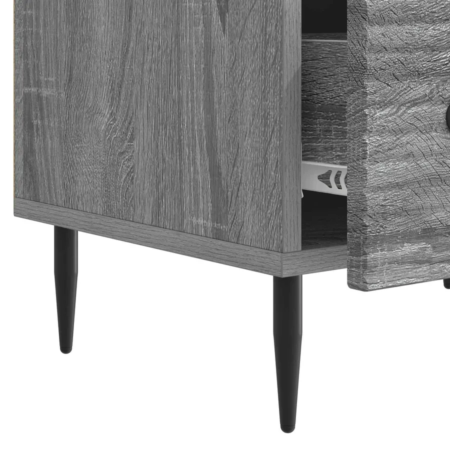 Meuble TV Sonoma gris 147 x 34,5 x 30 cm Bois d'ingénierie - 9