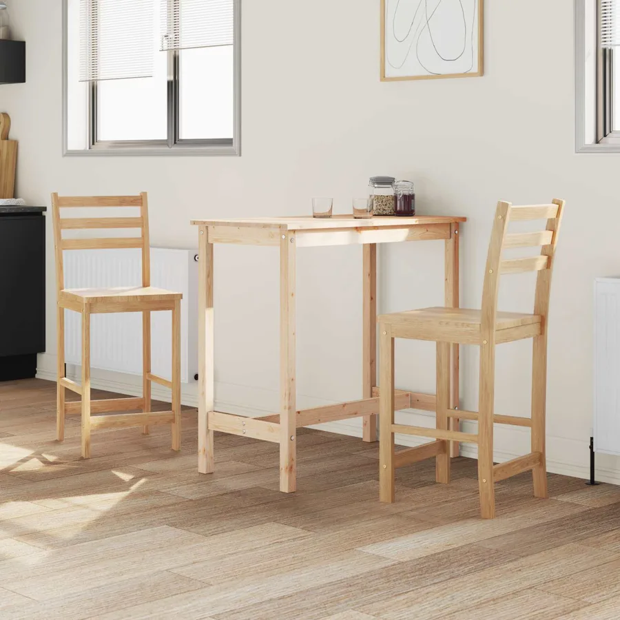 Chaises de salle à manger 2 pcs Naturel 40 x 47,5 x 99,5 cm - 3