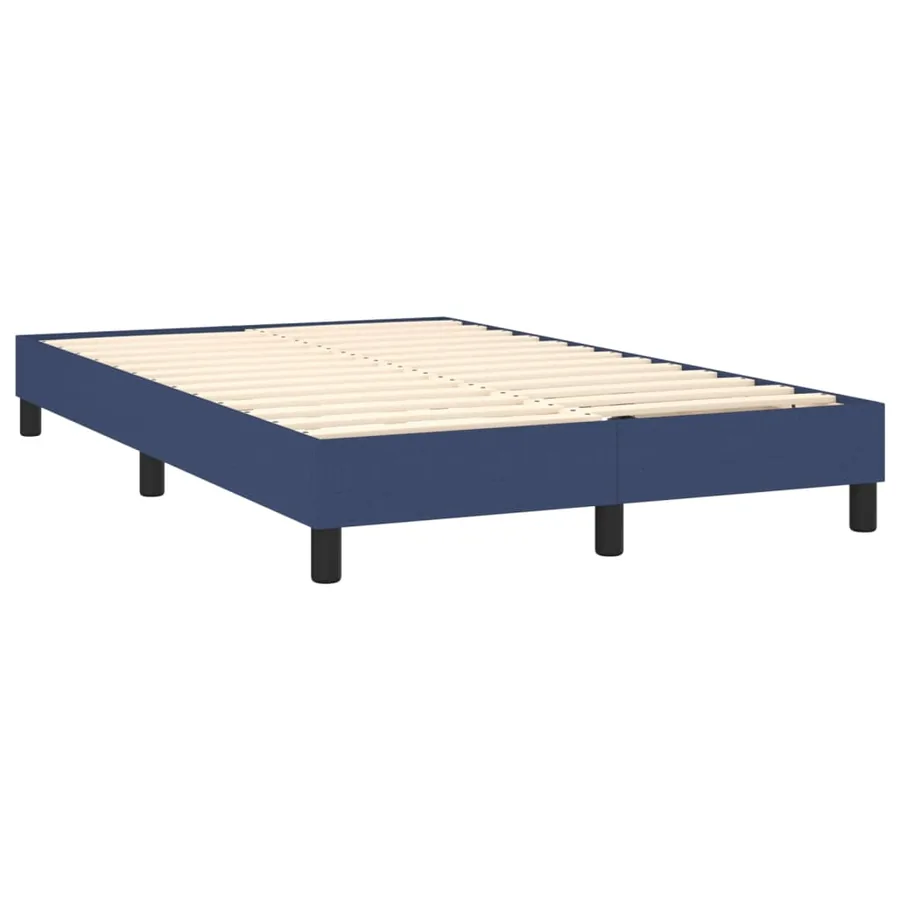 Sommier à lattes de lit avec matelas LED Bleu 120x200 cm Tissu - 5