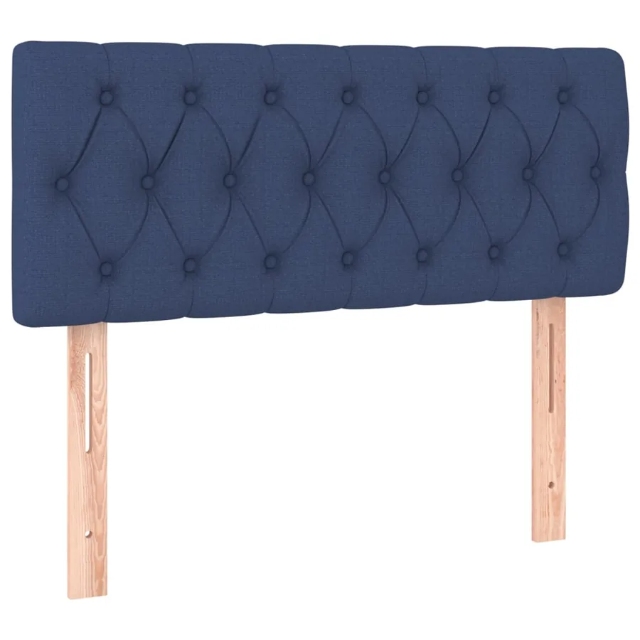 Sommier à lattes de lit avec matelas LED Bleu 120x200 cm Tissu - 7