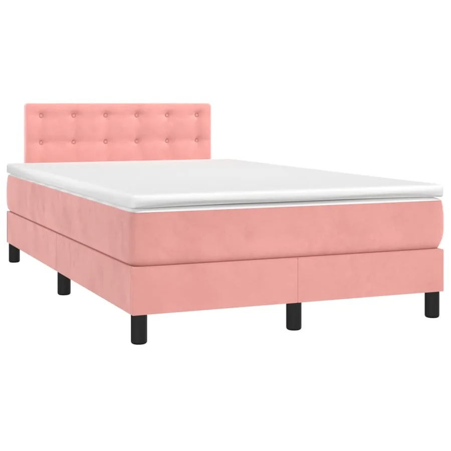 Sommier à lattes de lit avec matelas et LED Rose 120x200cm - 3