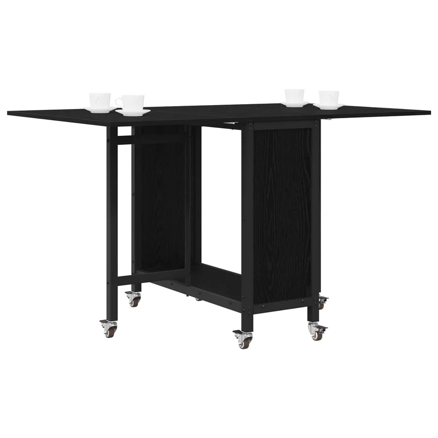 Table à manger pliante avec roulettes 130 x 80 x 76,5 cm - 3