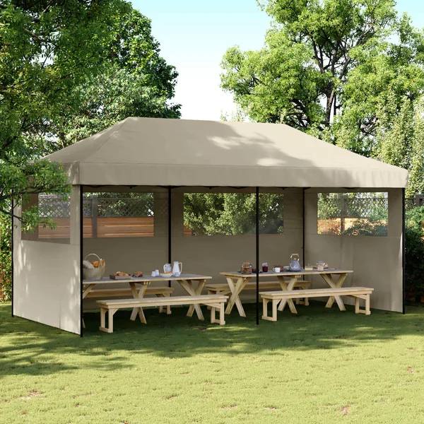 Tente de fête Taupe 292 x 580 x 315 cm Tissu Oxford