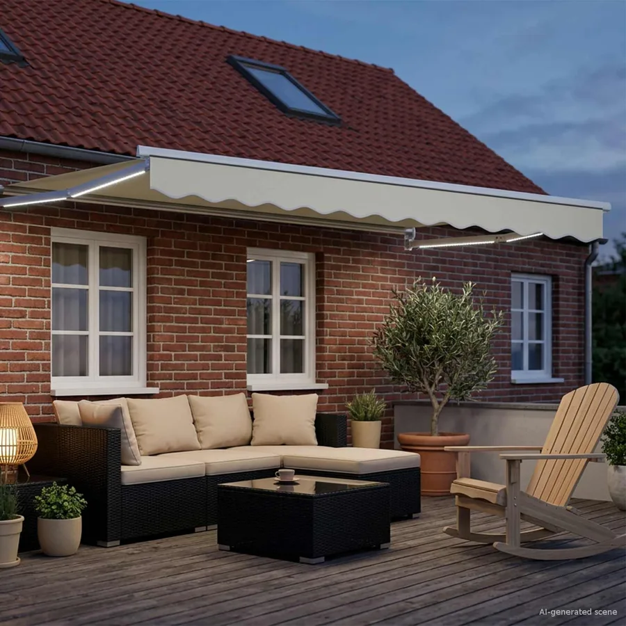 Auvent rétractable électrique Crème 3 x 2 m - 3