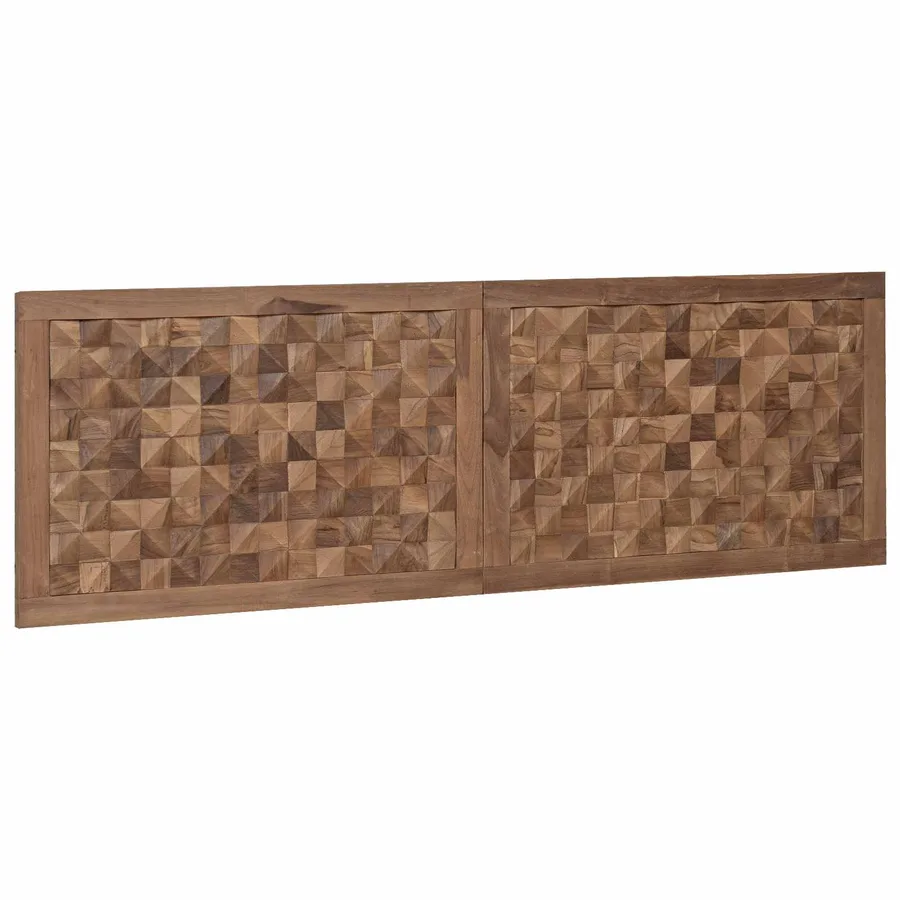 Tête de lit Naturel Bois de teck massif - 2
