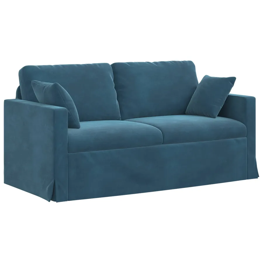 Canapé Bleu 158 x 78 x 80 cm Velours - 2
