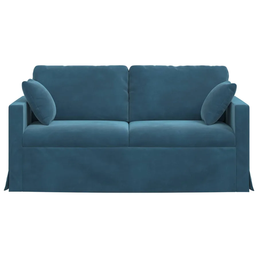 Canapé Bleu 158 x 78 x 80 cm Velours - 4