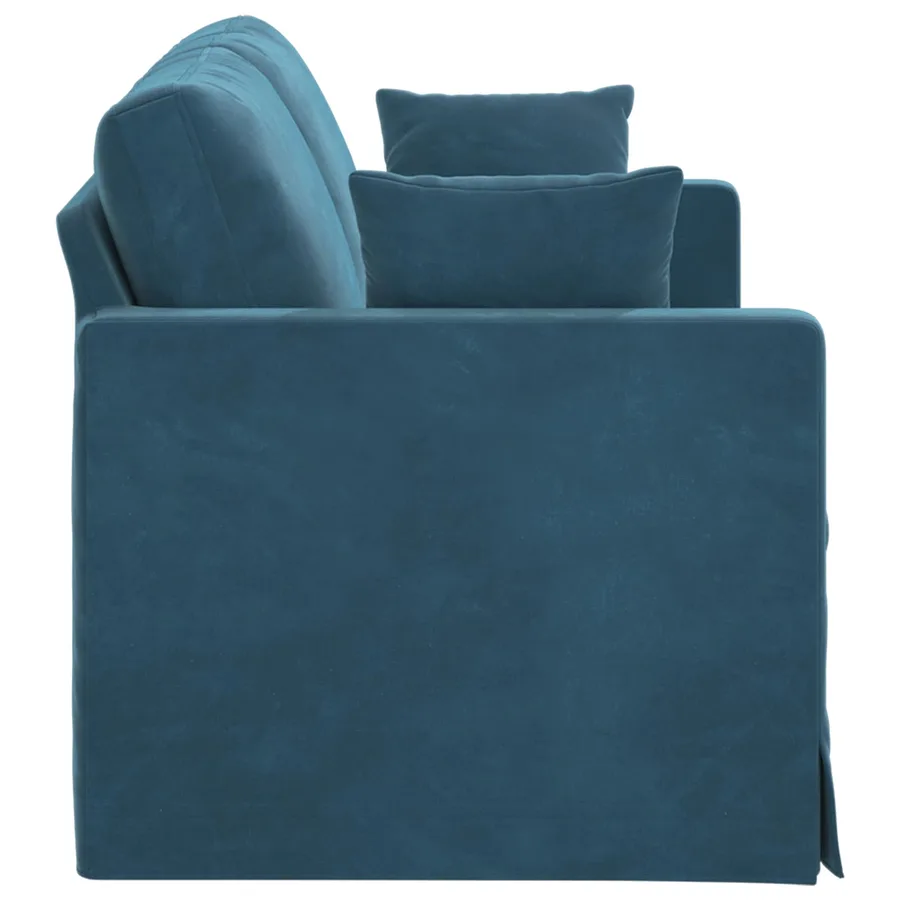 Canapé Bleu 158 x 78 x 80 cm Velours - 5