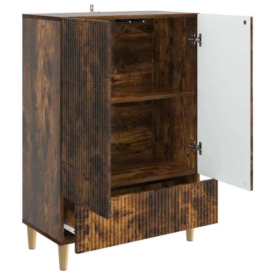 Buffet Chêne fumé 66 x 34,5 x 95 cm Bois d'ingénierie - 4