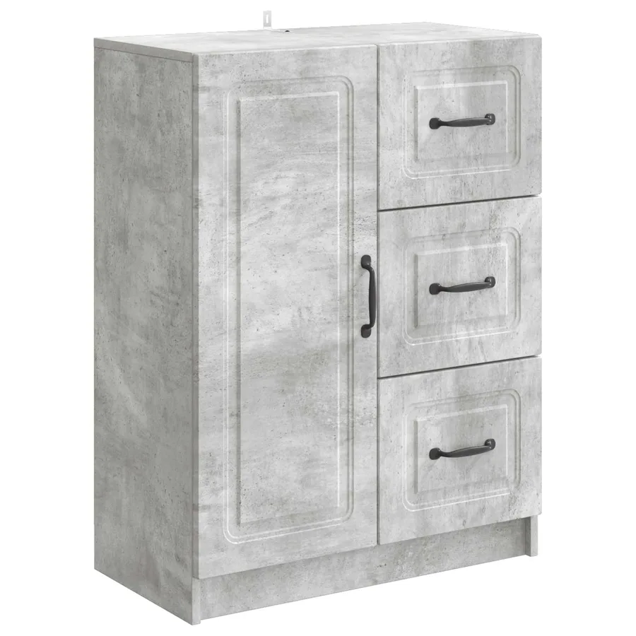 Buffet Gris béton 66 x 34,5 x 87 cm Bois d'ingénierie - 2