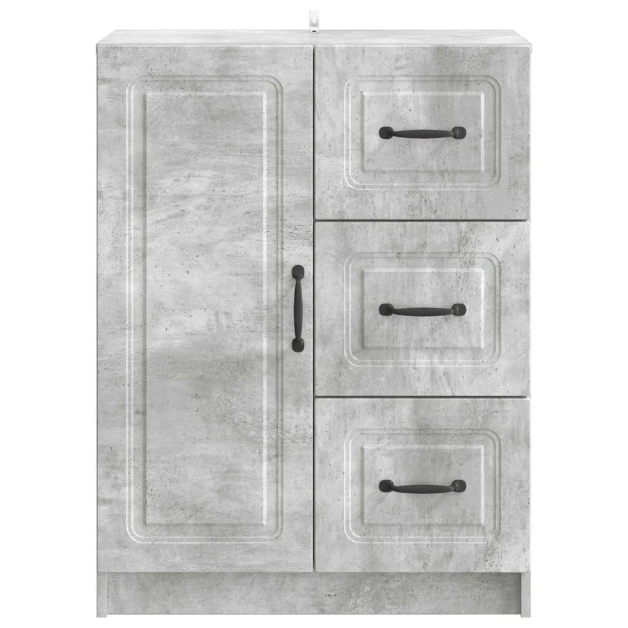 Buffet Gris béton 66 x 34,5 x 87 cm Bois d'ingénierie - 6