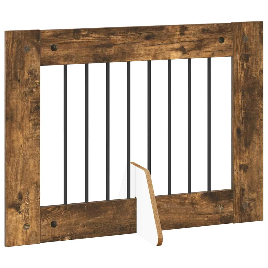 Porte de chien pliable avec supports 2 pcs Chêne fumé 160,5 cm - 4