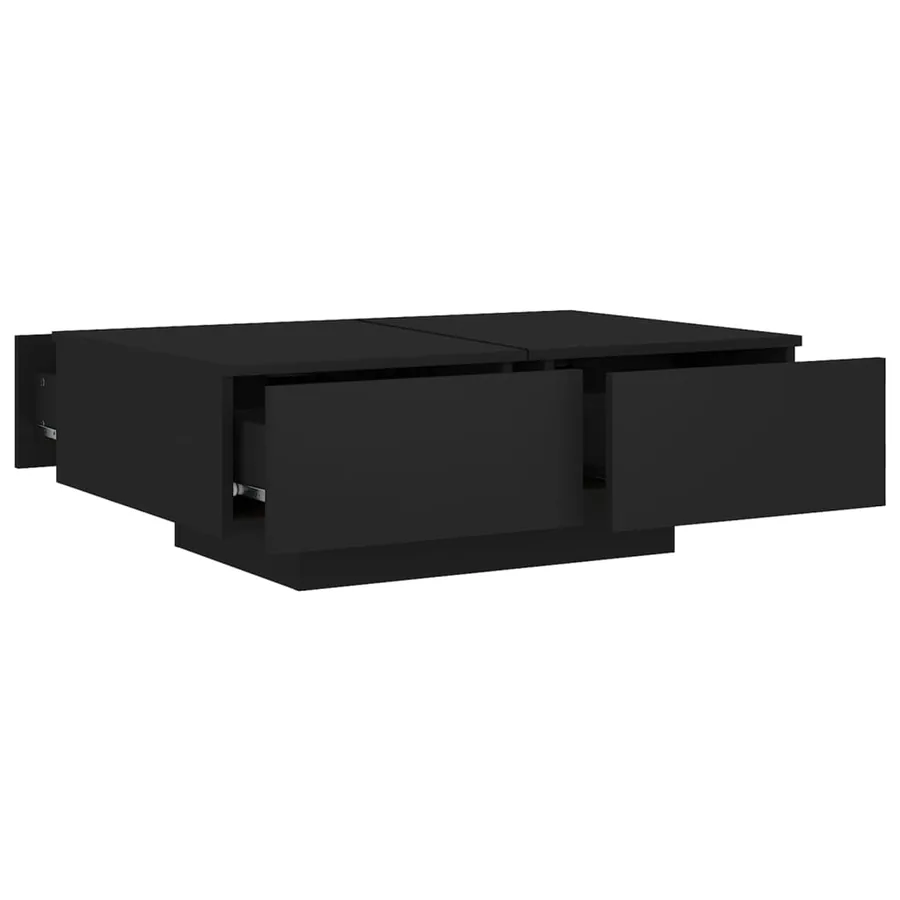 Table basse Noir 90x60x31 cm Bois d’ingénierie - 5