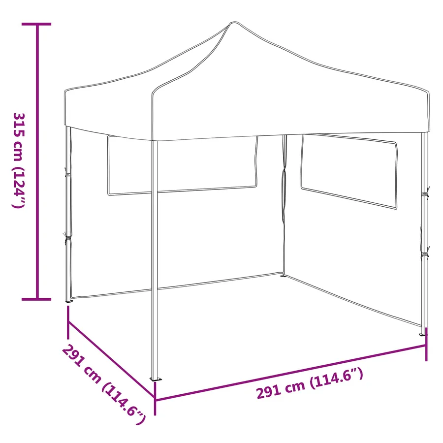 Tente de fête Crème 291 x 291 x 315 cm Tissu Oxford - 11