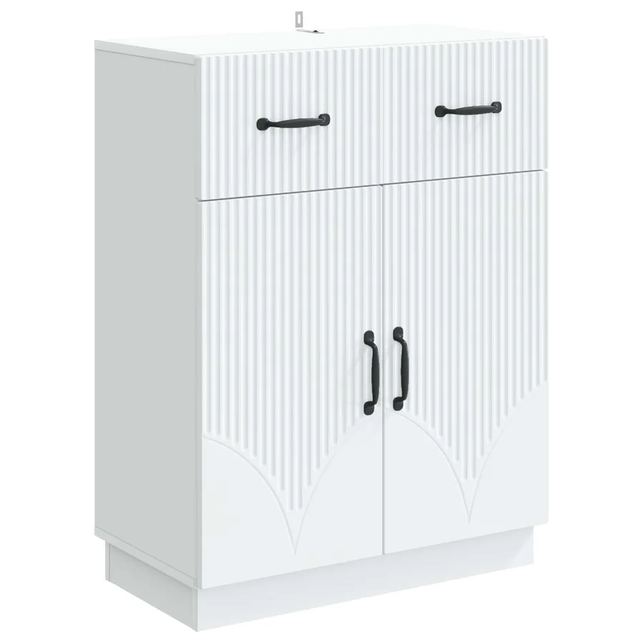 Buffet Blanc 66 x 34,5 x 87 cm Bois d'ingénierie - 2