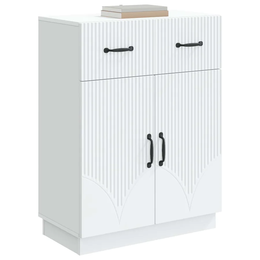 Buffet Blanc 66 x 34,5 x 87 cm Bois d'ingénierie - 3