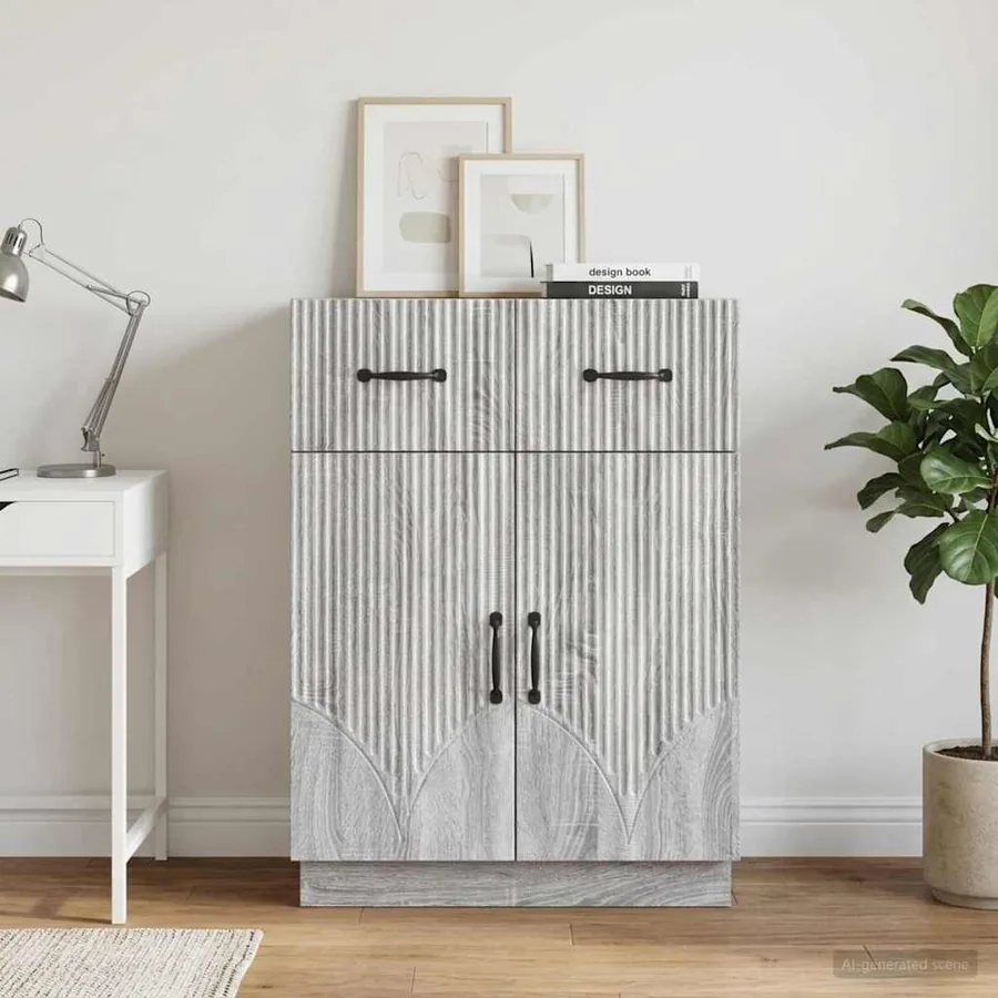 Buffet Sonoma gris 66 x 34,5 x 87 cm Bois d'ingénierie