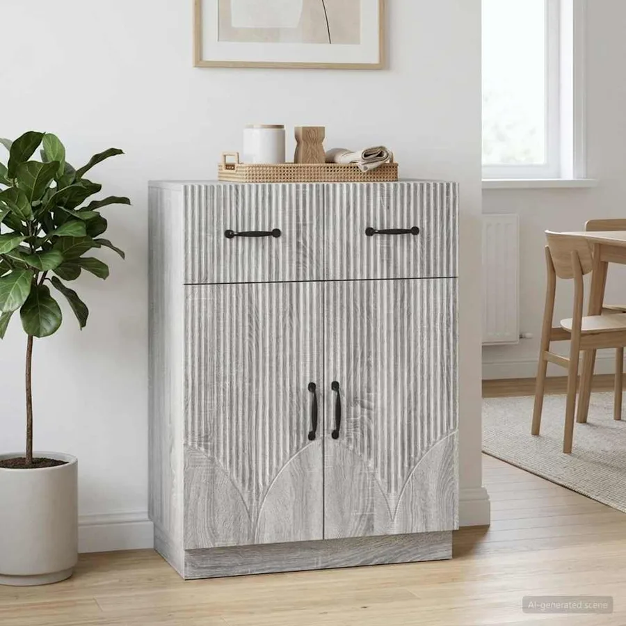 Buffet Sonoma gris 66 x 34,5 x 87 cm Bois d'ingénierie - 4