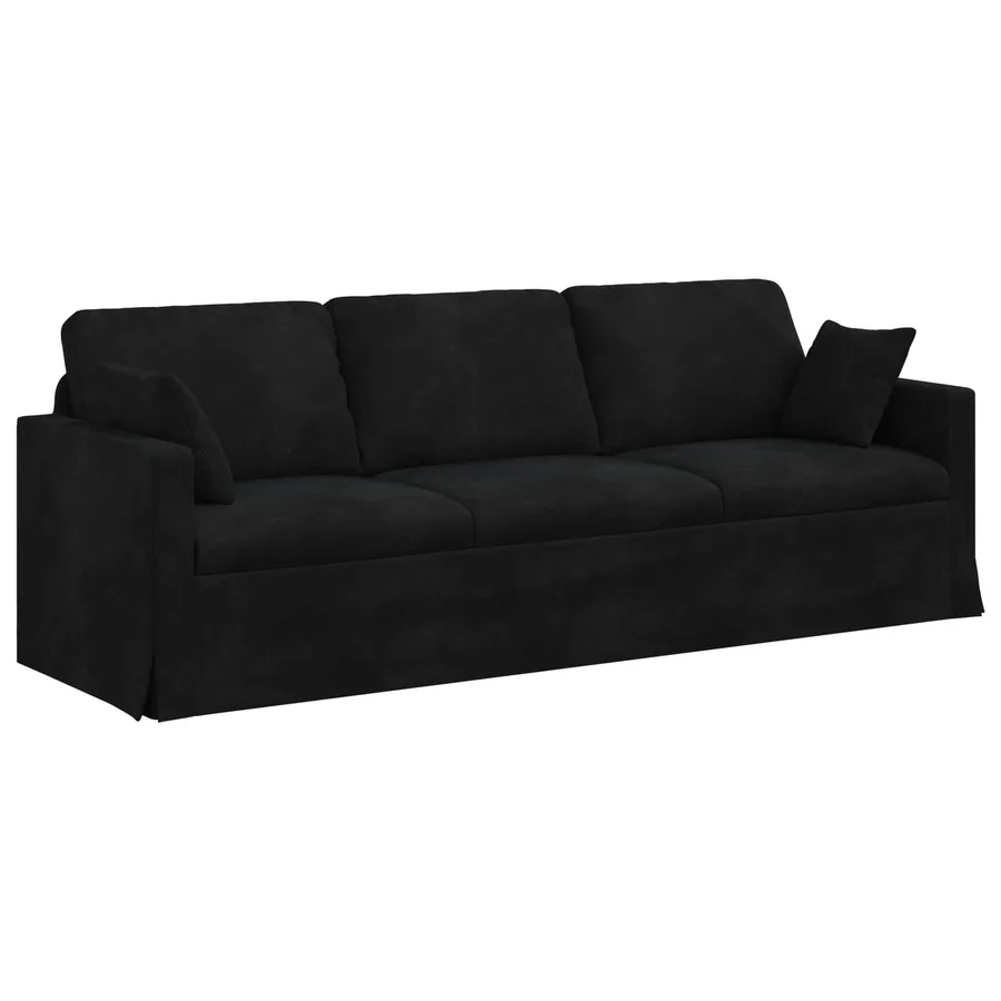 Ensemble de Canapés 2 pcs Noir Velours - 5