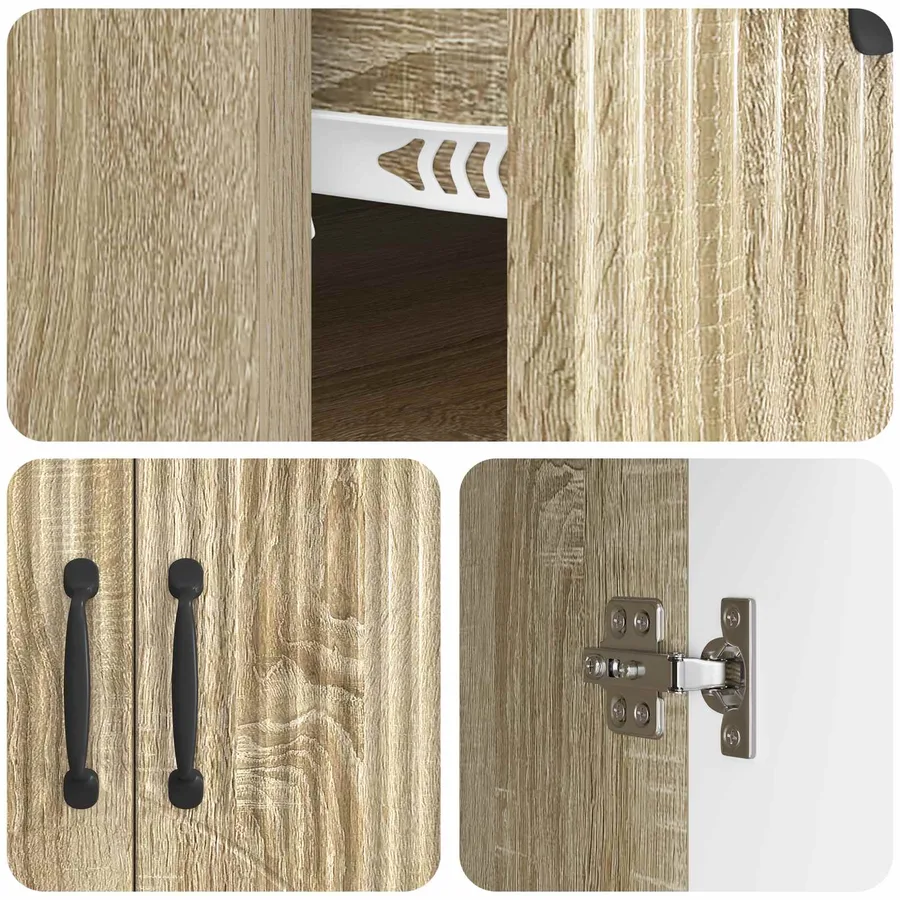 Buffet Chêne Sonoma 66 x 34,5 x 87 cm Bois d'ingénierie - 9