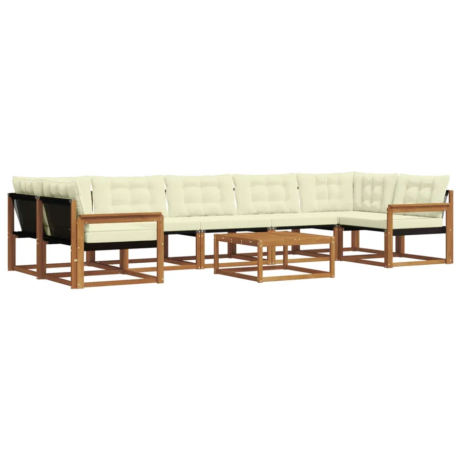 Ensemble de canapés d'extérieur 8 pcs Naturel et Crème - 2