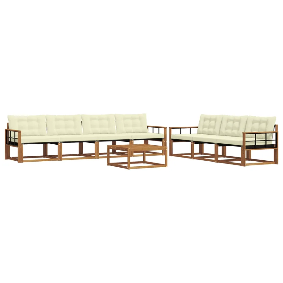 Ensemble de canapés d'extérieur 8 pcs Naturel et Crème - 2