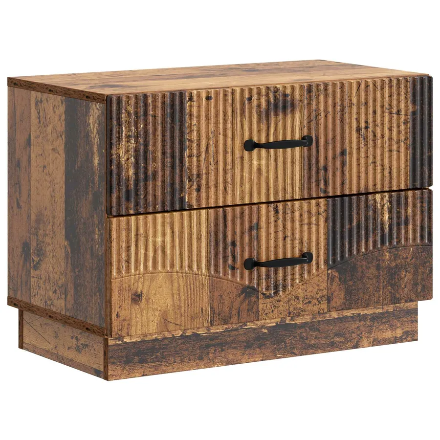 Cabinet de chevet avec tiroir Bois ancien 62 x 34,5 x 44,5 cm - 2