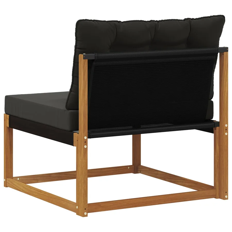 Sofa de milieu extérieur Bois d'acacia massif et Textilène - 6