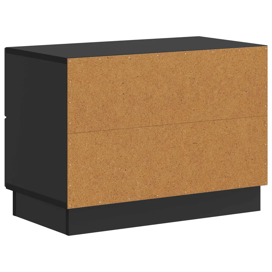 Cabinet de chevet Noir 62 x 34,5 x 44,5 cm Bois d'ingénierie - 7