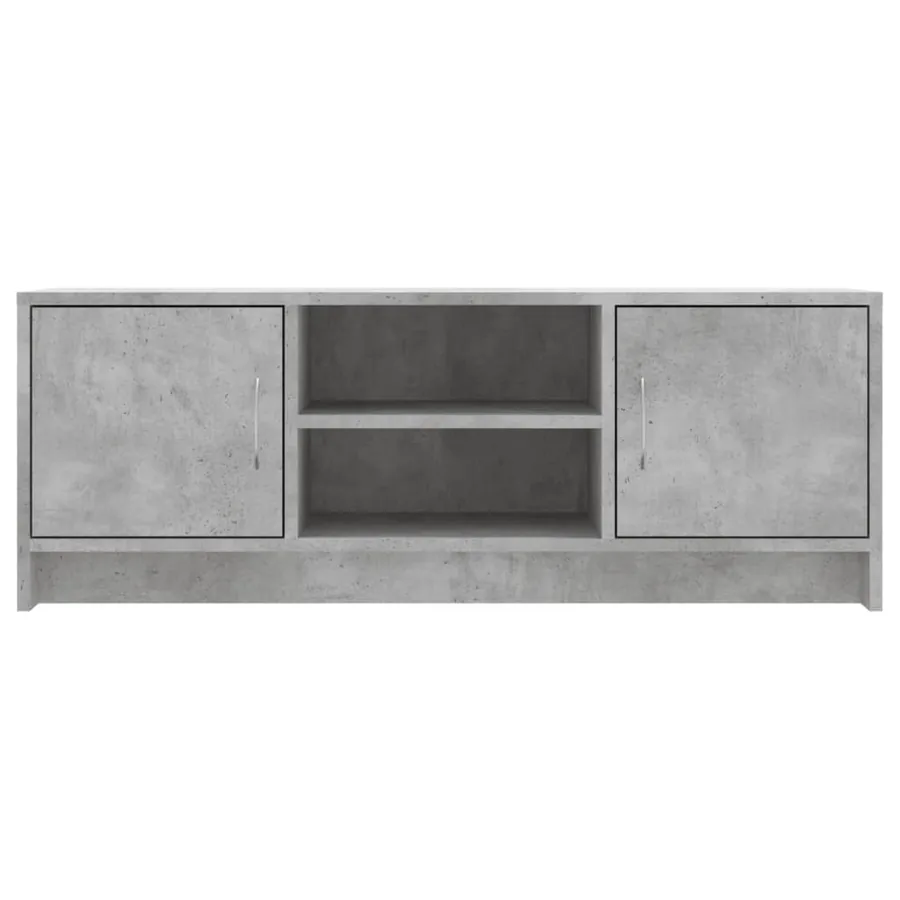Meuble TV gris béton 102x30x37,5 cm bois d'ingénierie - 5