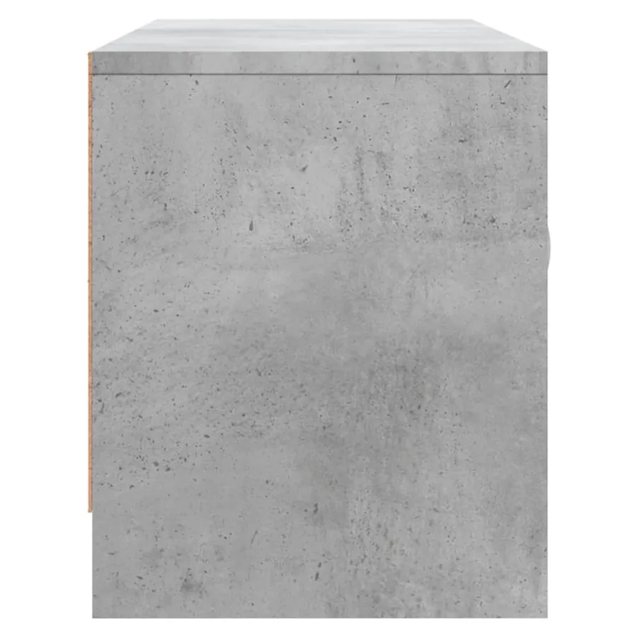 Meuble TV gris béton 102x30x37,5 cm bois d'ingénierie - 7