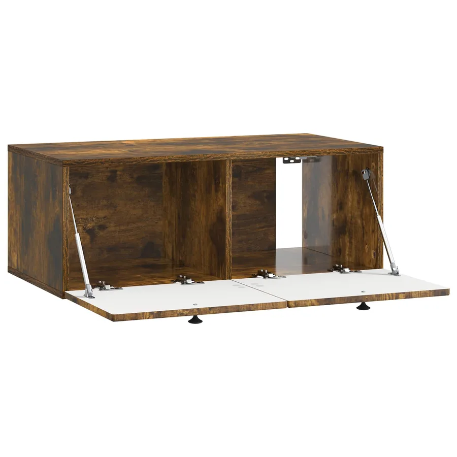Meuble TV mural Chêne fumé 78,5 x 41 x 30 cm Bois d'ingénierie - 5