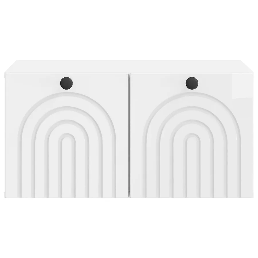 Meuble TV mural Montage mural Blanc brillant 59,5 x 41 x 30 cm - 6