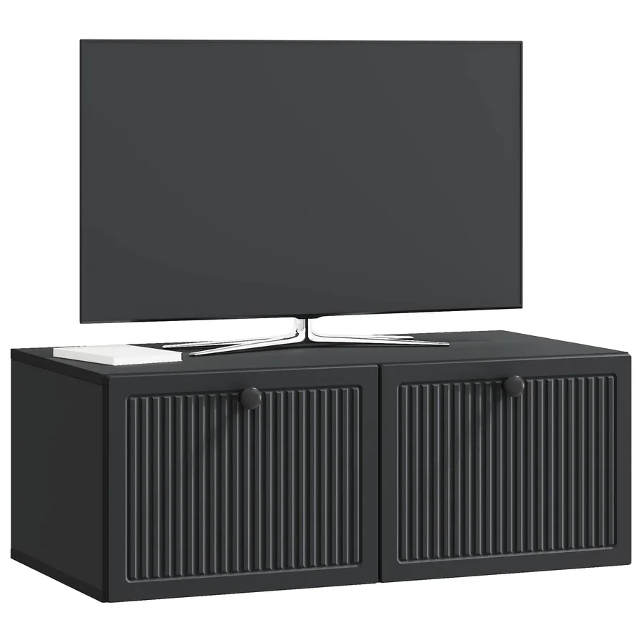 Meuble TV mural Noir 78,5 x 41 x 30 cm Bois d'ingénierie - 3
