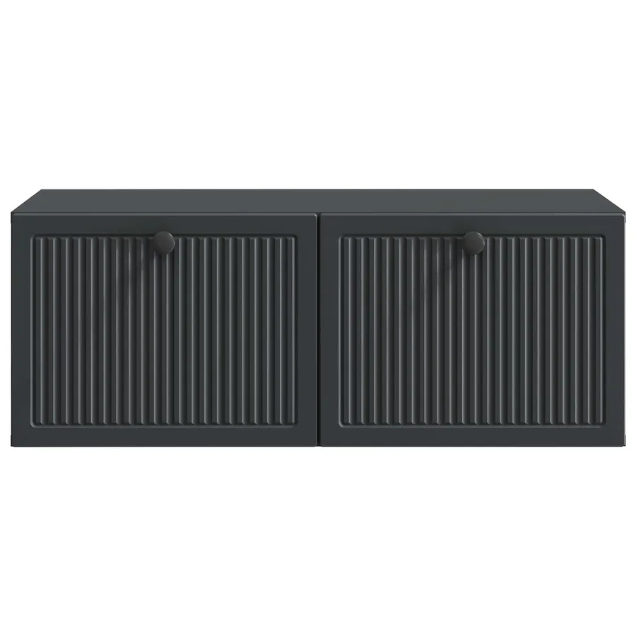 Meuble TV mural Noir 78,5 x 41 x 30 cm Bois d'ingénierie - 6
